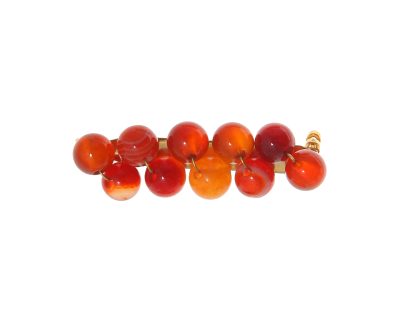 Broche de piedras Ágata en tonos naranjas