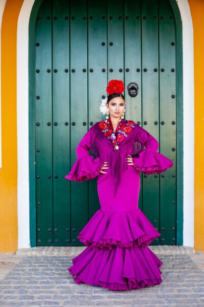 Traje de flamenca Rocío Buganvilla