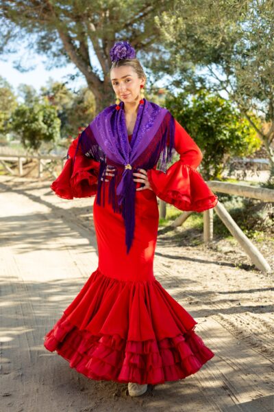 Traje de flamenca Jimena Rojo