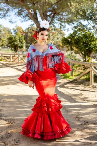 Traje de flamenca Cayetana Rojo