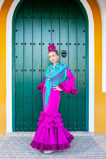 Traje de flamenca Cayetana Buganvilla