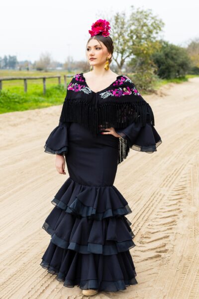 Traje de flamenca Norma Negro