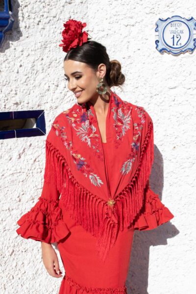 Traje de flamenca Pastora Rojo