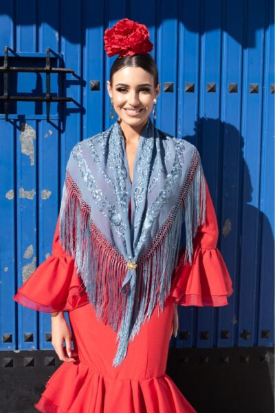 Traje de flamenca Norma Rojo