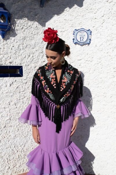 Traje de flamenca Norma Malva