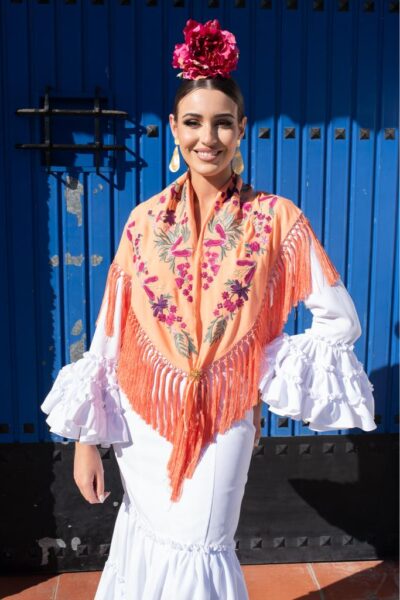 Traje de flamenca Pastora Blanco