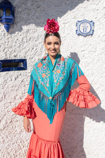 Traje de flamenca Pastora Salmón
