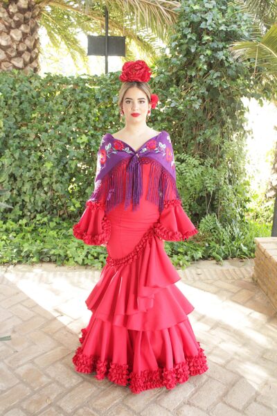 Traje de flamenca Valentina Rojo