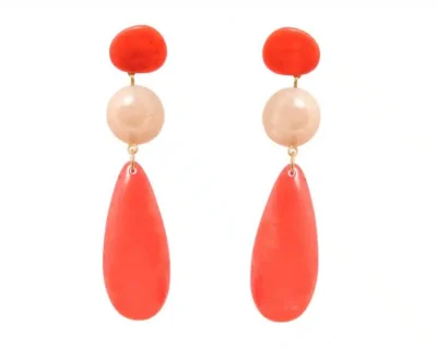 Pendientes piedras nácar