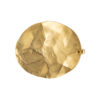 Broche redondo con acabado dorado martillado