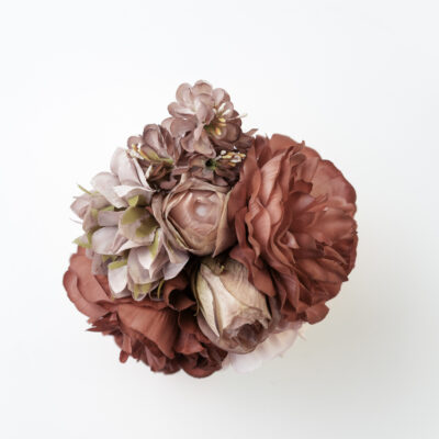 Ramillete tiara de flamenca multicolor en tonos rosados