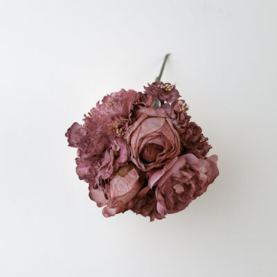 Ramillete tiara de flamenca multicolor en tonos buganvillas