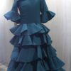 Traje de flamenca niña Marieta Verde Petróleo