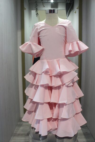 Traje de flamenca niña Marieta Rosa Bebe