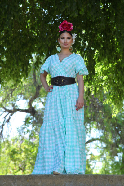 BATA ROCIERA VICHY AGUA MARINA