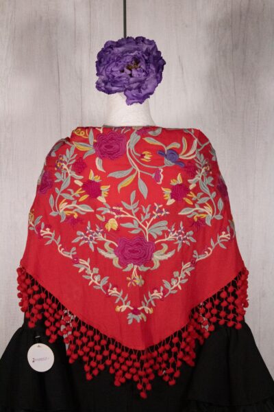 Mantón Alegría Rojo