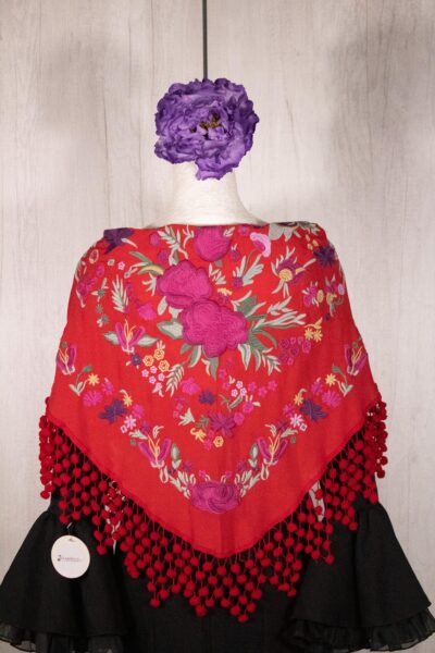 Mantón Alegría Rojo