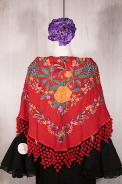 Mantón Alegría Rojo