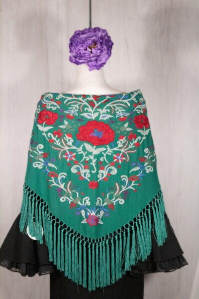 Mantón Alegría Verde Botella