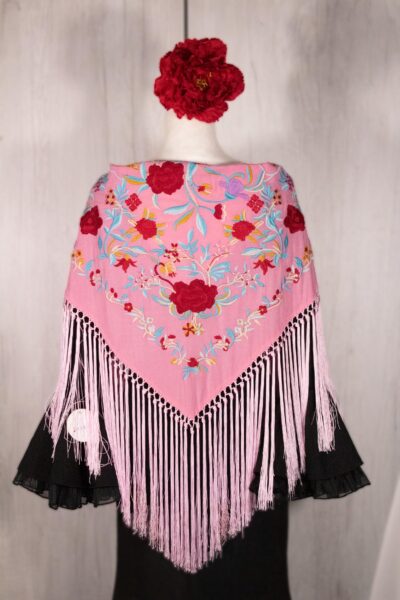 Mantón Alegría Rosa