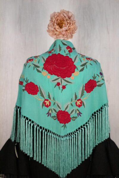 Mantón Alegría Aguamarina