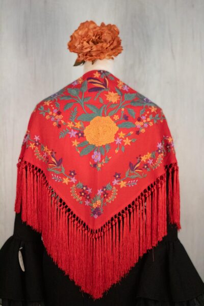 Mantón Alegría Rojo