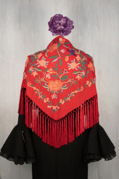 Mantón Alegría Rojo