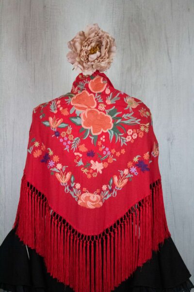 Mantón Alegría Rojo