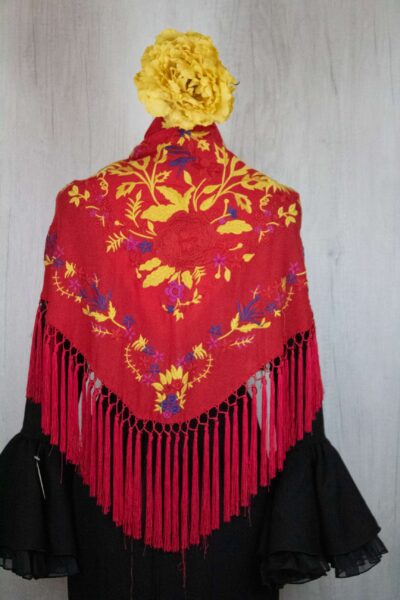 Mantón Alegría Rojo