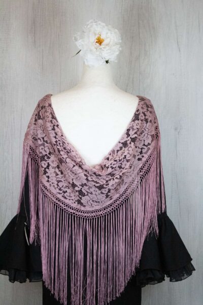 Mantón de encaje maquillaje