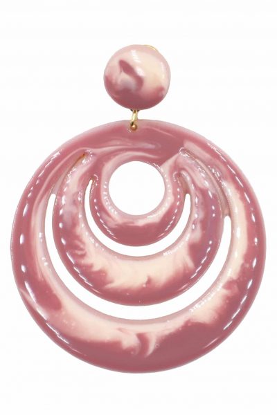 Pendiente de flamenca grande esmaltado acuarela color maquillaje degradado