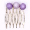 Peinecillo de flamenca pequeño piedras nácar color morado y malva