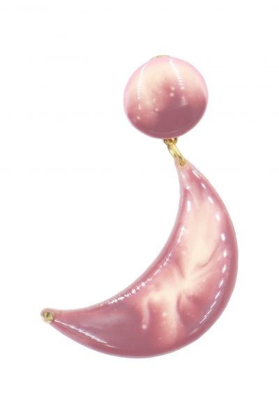 Pendiente de flamenca pequeño esmaltado acuarela color maquillaje degradado