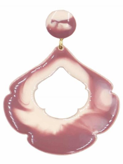 Pendiente de flamenca grande esmaltado acuarela color maquillaje degradado