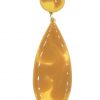 Pendiente de flamenca lágrima mediana esmaltado acuarela color mostaza degradado