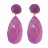 Pendiente de flamenca de cristal mediano color Morado