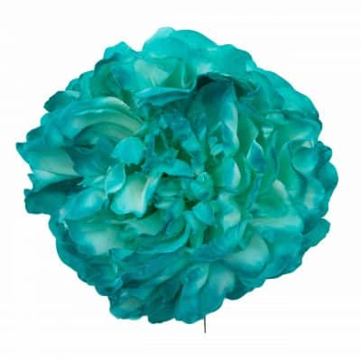 Flor de flamenca estilo peonía color Aguamarina