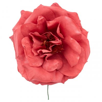Rosa de flamenca color Rojo Coral