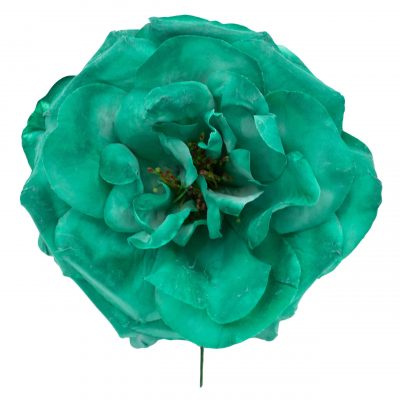 Rosa de flamenca color Verde Esmeralda