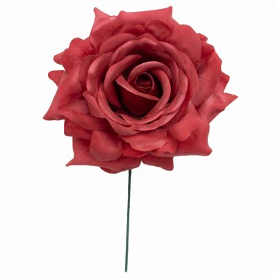 Rosa de flamenca color Rojo Coral