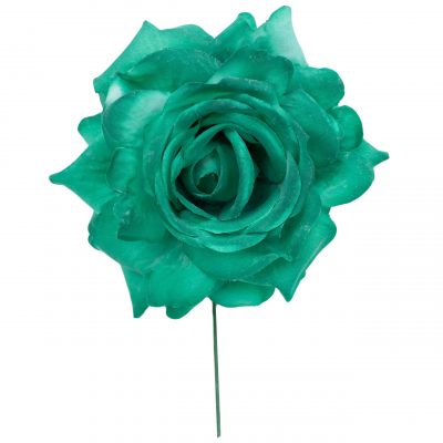 Rosa de flamenca color Verde Esmeralda