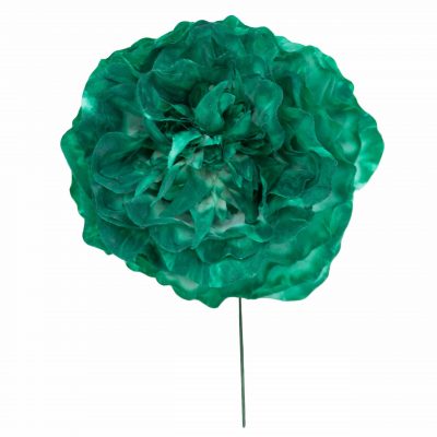 Flor de flamenca mediana color Verde Esmeralda