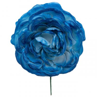 Flor de flamenca mediana color Azul Azafata