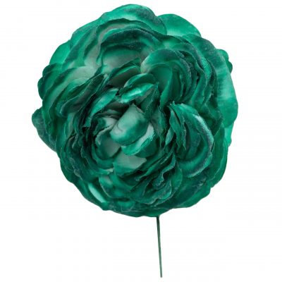 Flor de flamenca mediana color Verde Botella