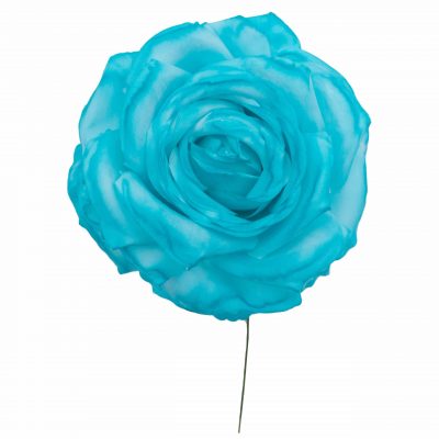 Flor de flamenca estilo peonía color Aguamarina Claro