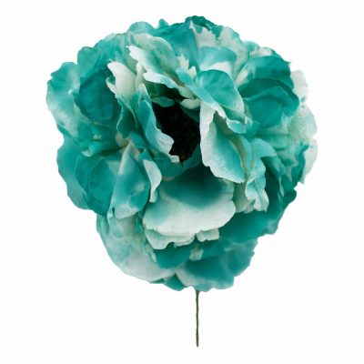 Flor de flamenca estilo peonia color Verde Esmeralda