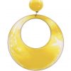 Pendiente de flamenca aro mediano esmaltado acuarela color amarillo degradado