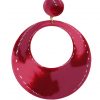 Pendiente de flamenca aro mediano esmaltado acuarela color sangría degradado