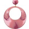 Pendiente de flamenca aro mediano esmaltado acuarela color rosa degradado