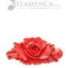 Broche de flamenca de resina rojo